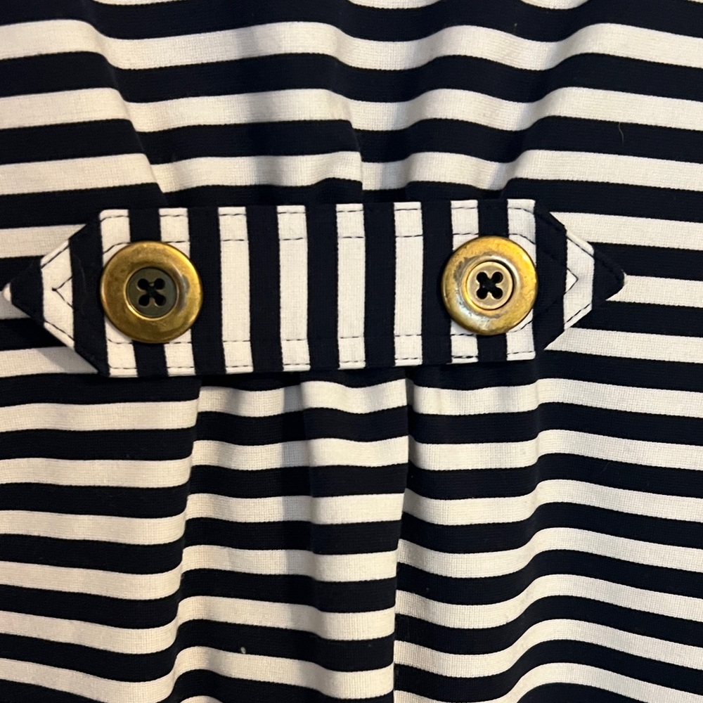 Christian Siriano Black and White Striped Hooded Zip Jacket - Picture 6 of 9